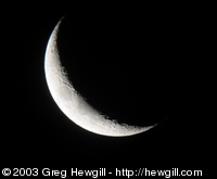 Waxing Crescent Moon - October 28, 2003