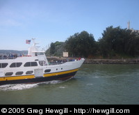 Ferry heading to Alcatraz