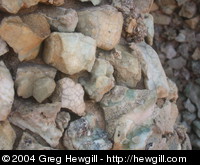Closeup of the material used for the central tower.