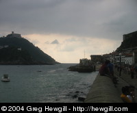 Looking toward the ocean from the harbour.