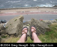 Looking down at the waterfront.