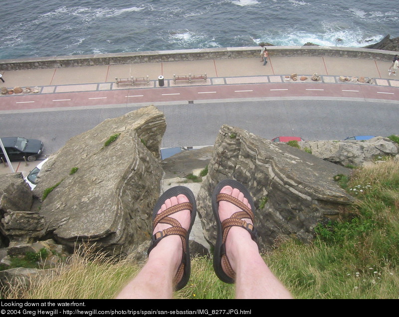 Looking down at the waterfront.