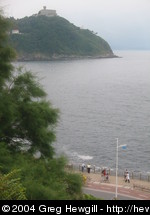Looking across the bay at Mont Igeldo.