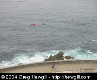 More kayakers just off the seafront.