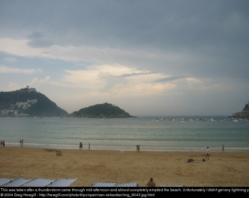 This was taken after a thunderstorm came through mid-afternoon and almost completely emptied the beach. Unfortunately I didn't get any lightning pictures.