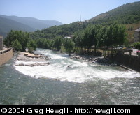 The river looking downstream.