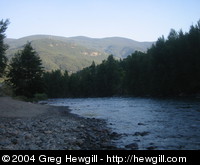Another view downstream near sundown.