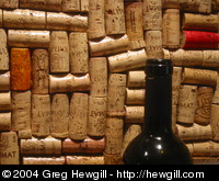 An arty picture of a corkboard in Café Pessets.